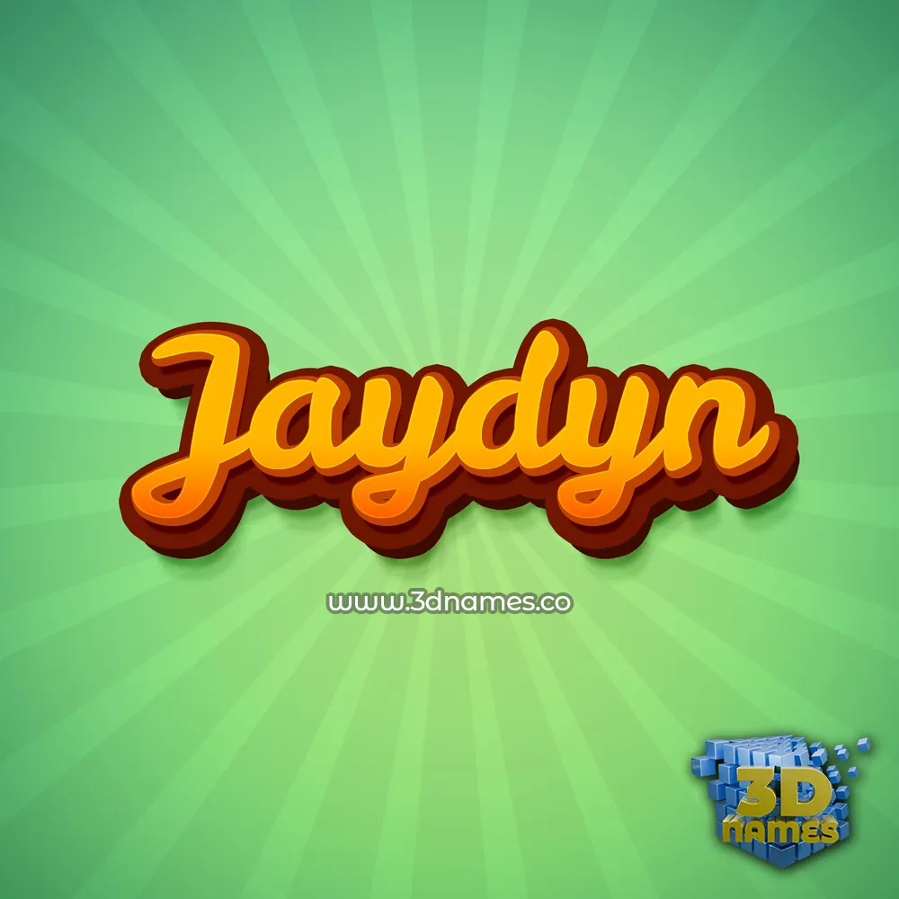 jaydyn in Green Rays style - 3D name wallpaper