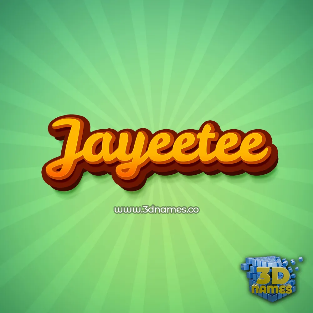 jayeetee in Green Rays style - 3D name wallpaper