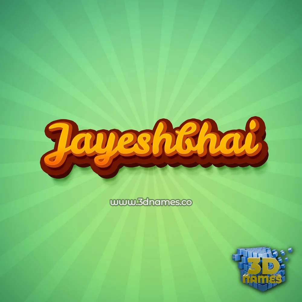 jayeshbhai in Green Rays style - 3D name wallpaper