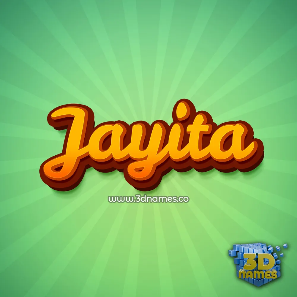 jayita in Green Rays style - 3D name wallpaper