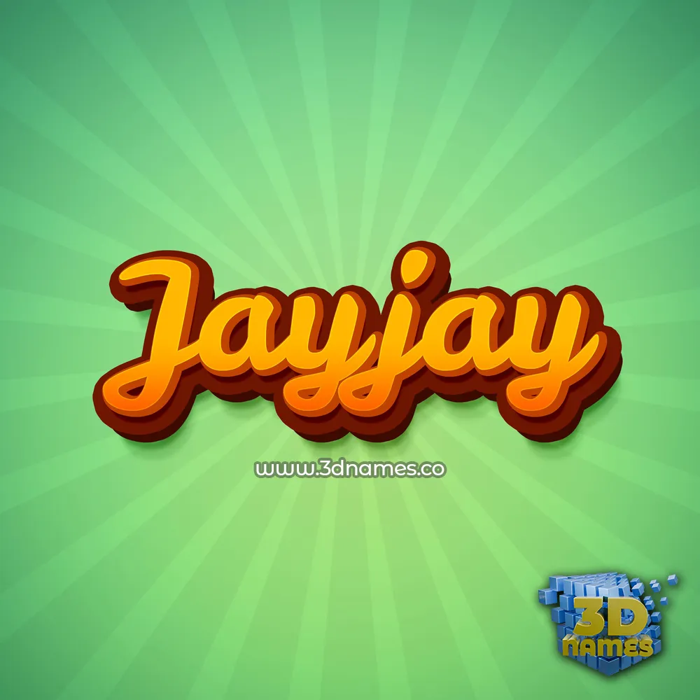 jayjay in Green Rays style - 3D name wallpaper