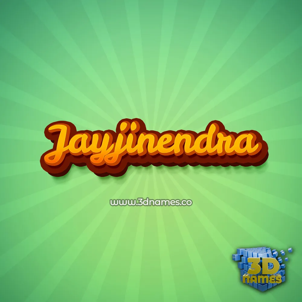 jayjinendra in Green Rays style - 3D name wallpaper
