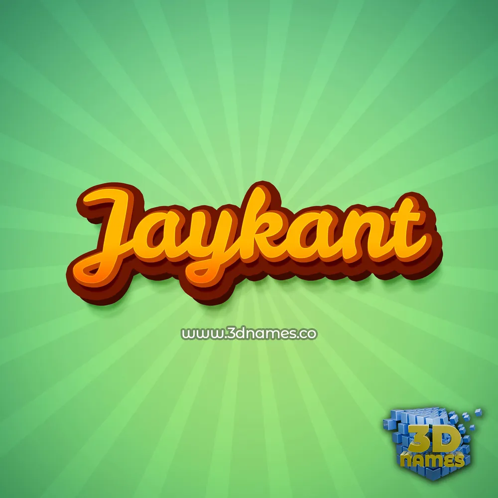 jaykant in Green Rays style - 3D name wallpaper