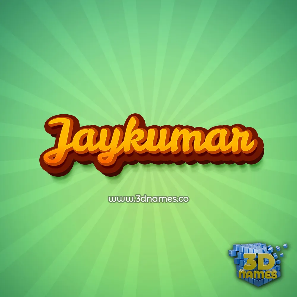 jaykumar in Green Rays style - 3D name wallpaper