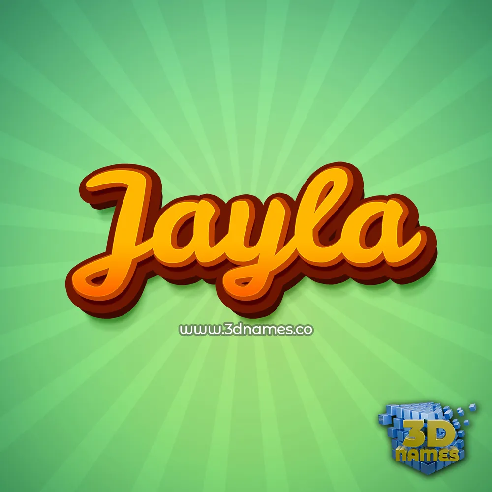 jayla in Green Rays style - 3D name wallpaper