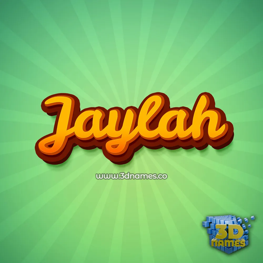 jaylah in Green Rays style - 3D name wallpaper