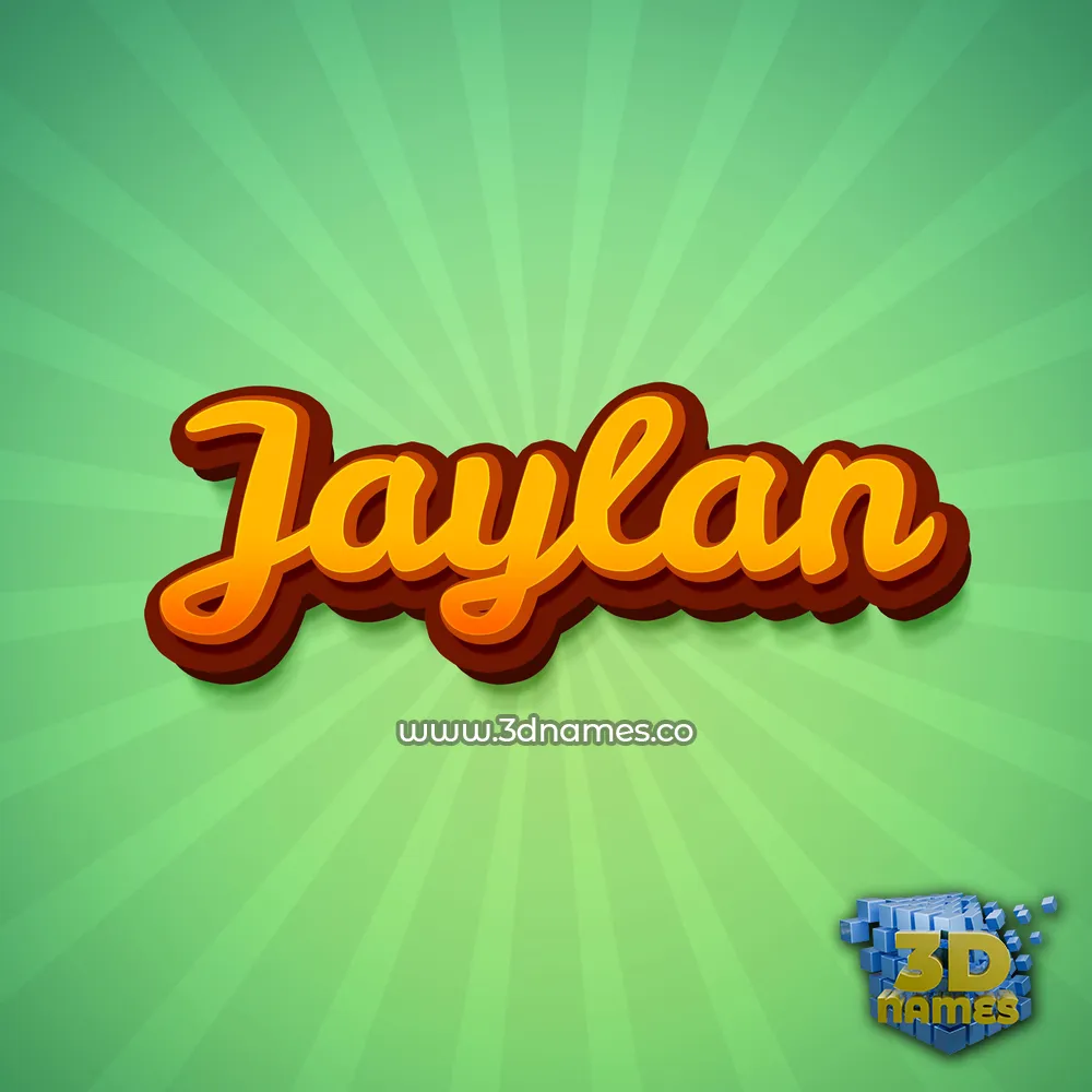 jaylan in Green Rays style - 3D name wallpaper