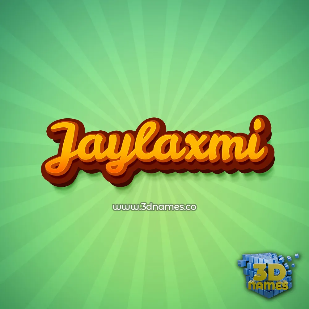 jaylaxmi in Green Rays style - 3D name wallpaper