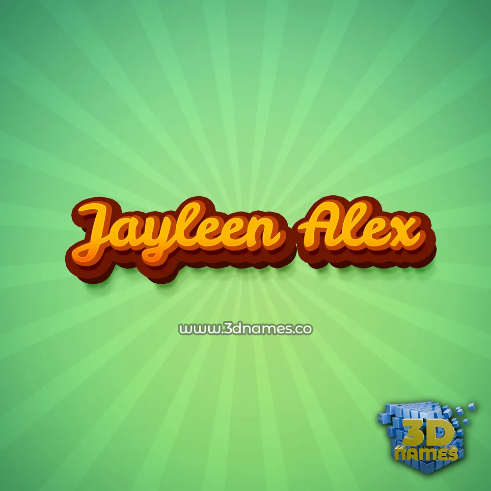 jayleen alex in Green Rays style - 3D name wallpaper