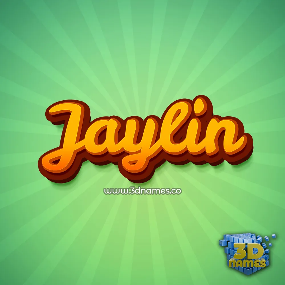 jaylin in Green Rays style - 3D name wallpaper