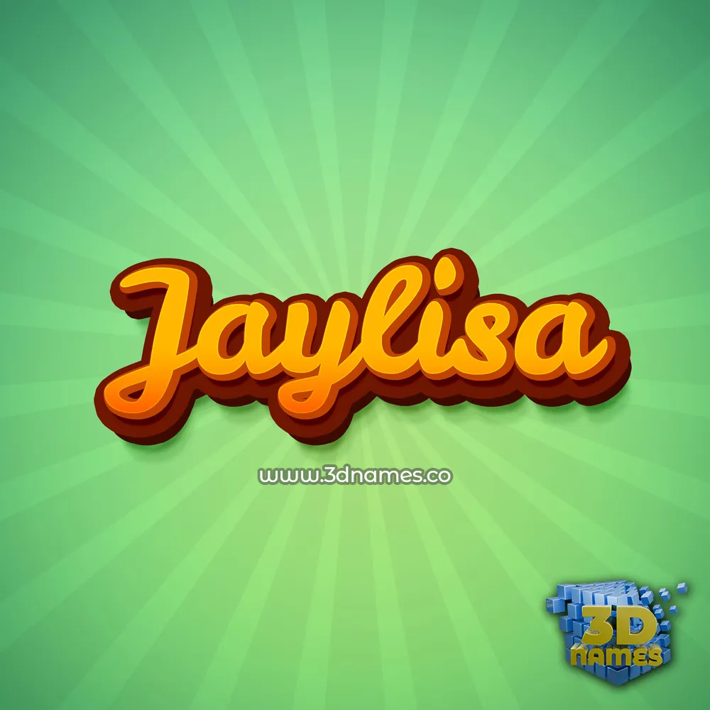 jaylisa in Green Rays style - 3D name wallpaper
