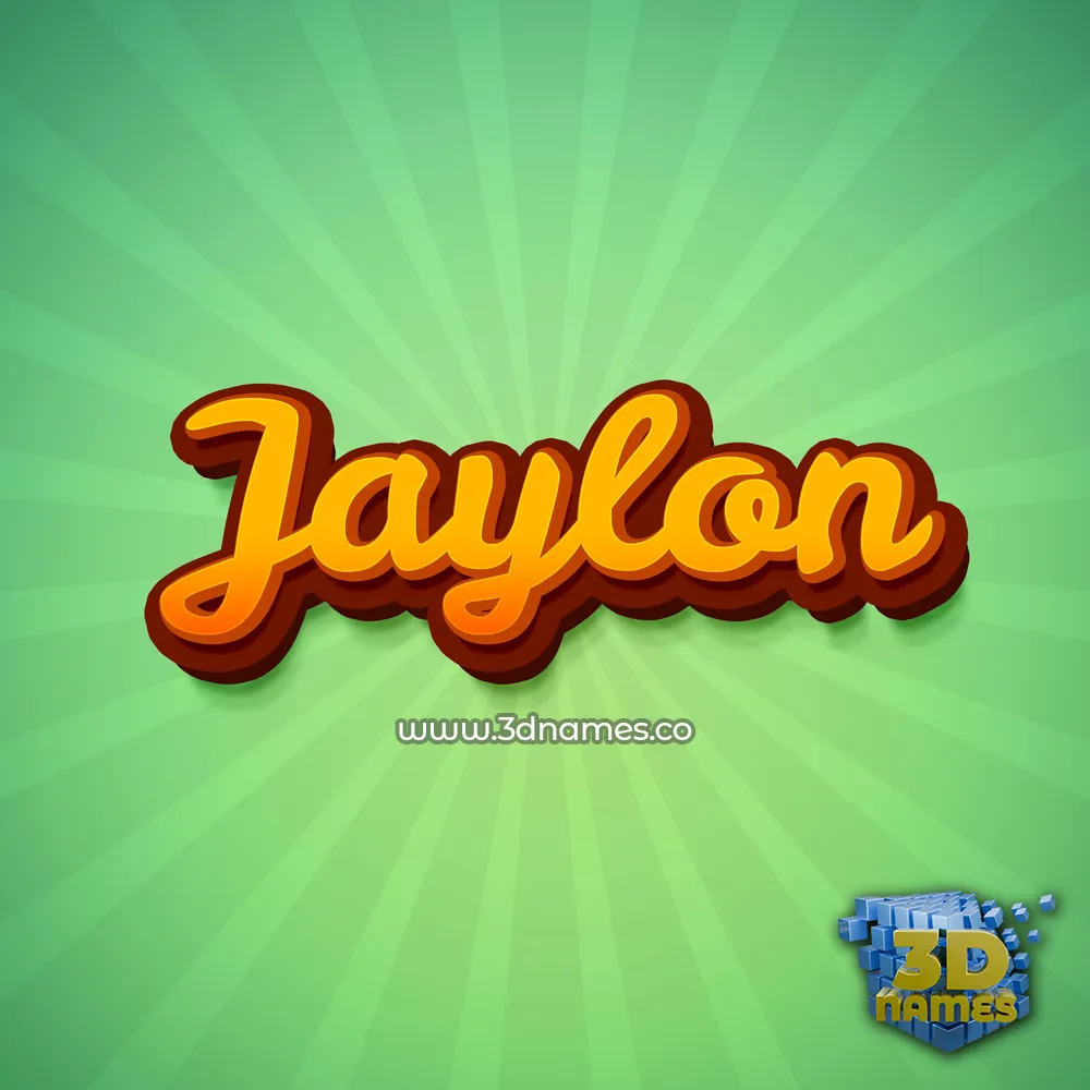 jaylon in Green Rays style - 3D name wallpaper