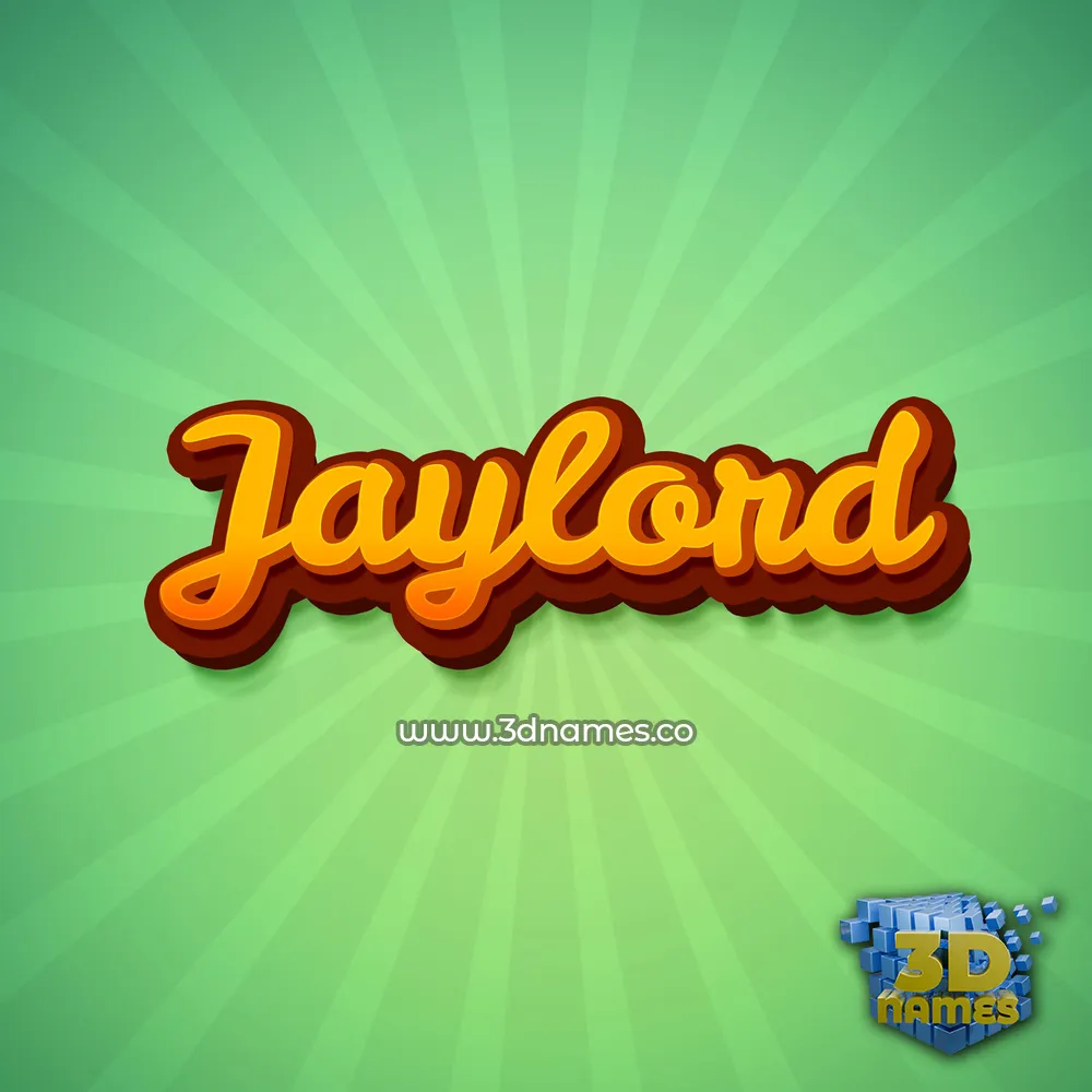 jaylord in Green Rays style - 3D name wallpaper