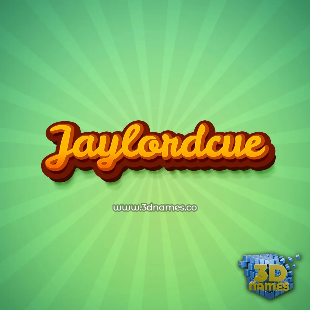 jaylordcue in Green Rays style - 3D name wallpaper