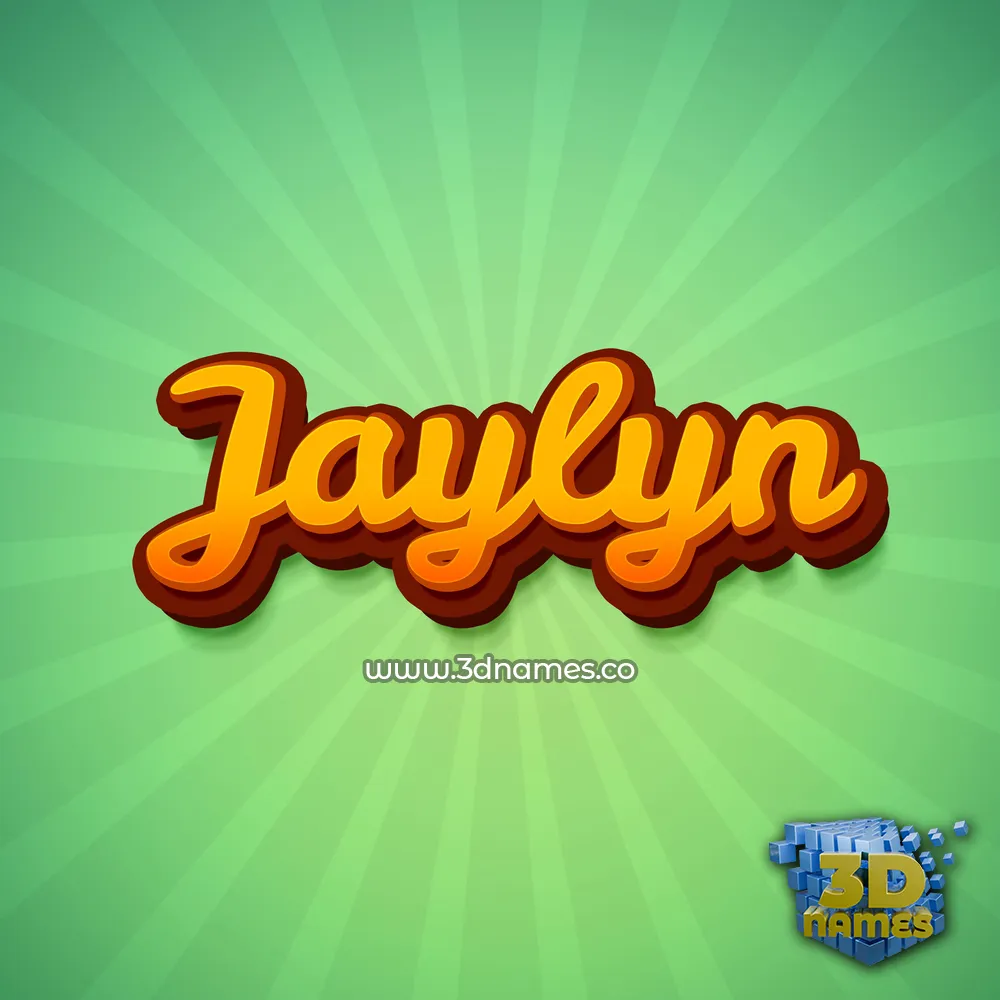 jaylyn in Green Rays style - 3D name wallpaper