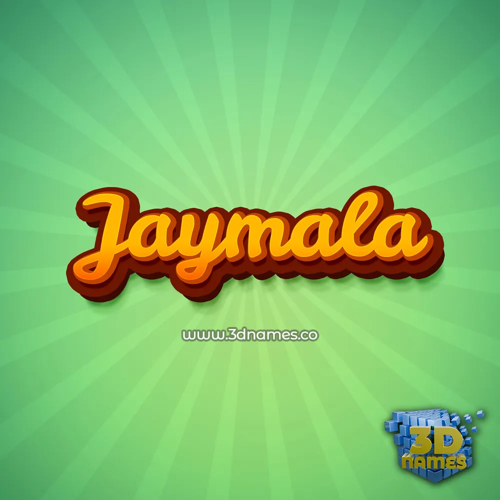 jaymala in Green Rays style - 3D name wallpaper