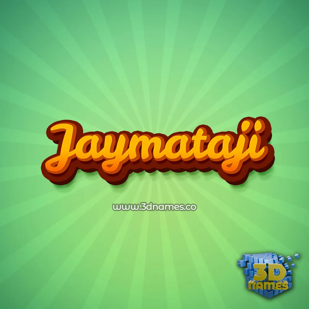 jaymataji in Green Rays style - 3D name wallpaper