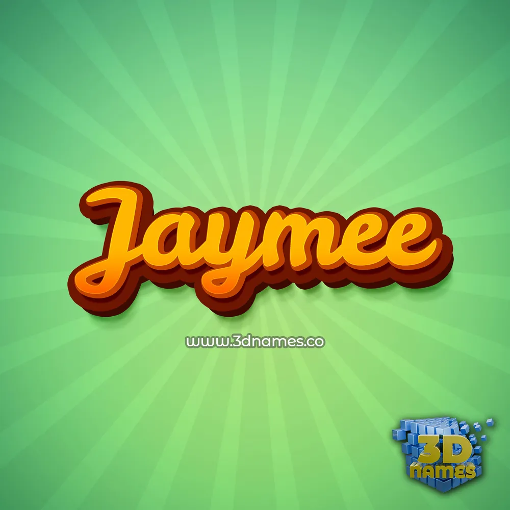 jaymee in Green Rays style - 3D name wallpaper