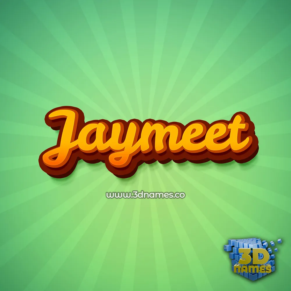 jaymeet in Green Rays style - 3D name wallpaper