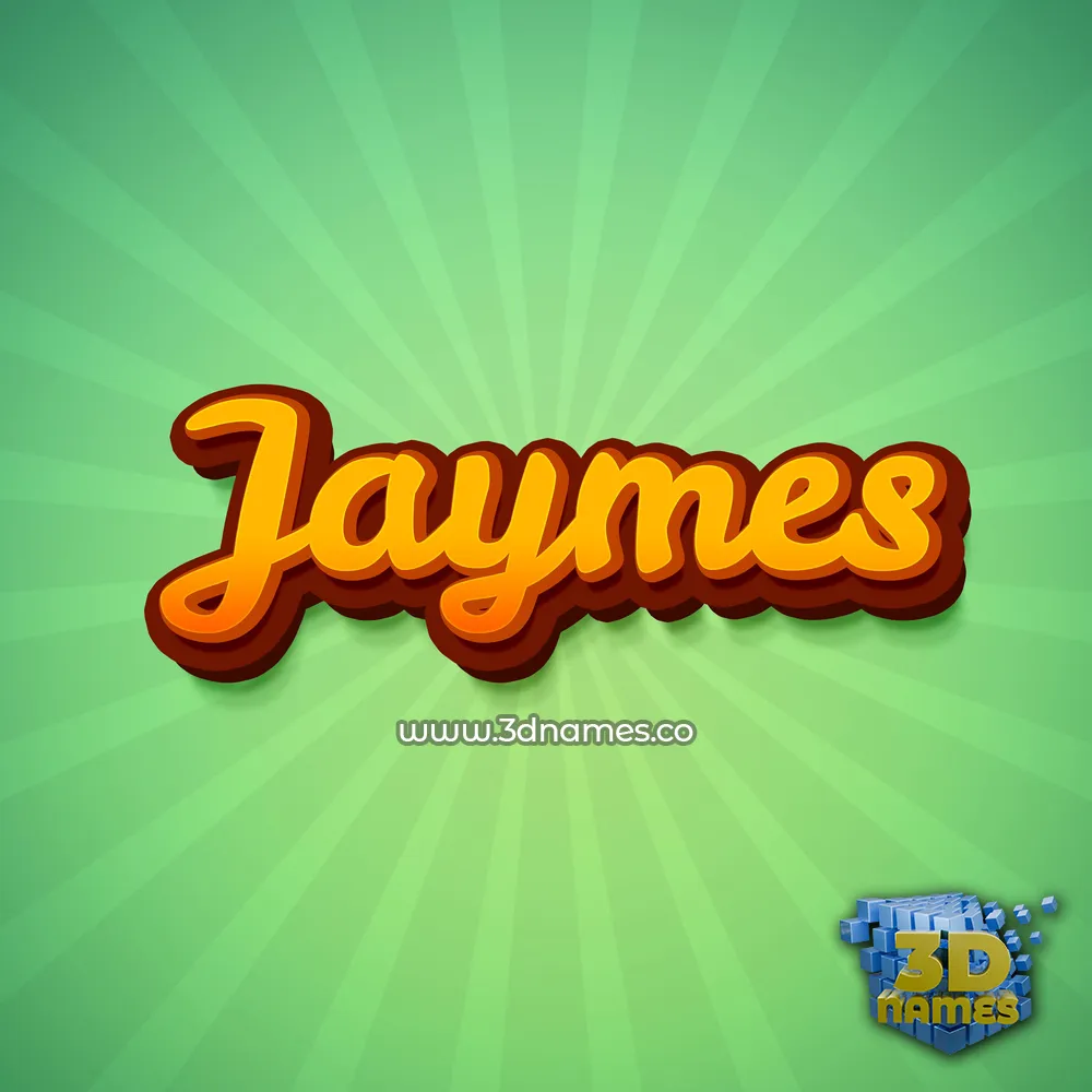 jaymes in Green Rays style - 3D name wallpaper