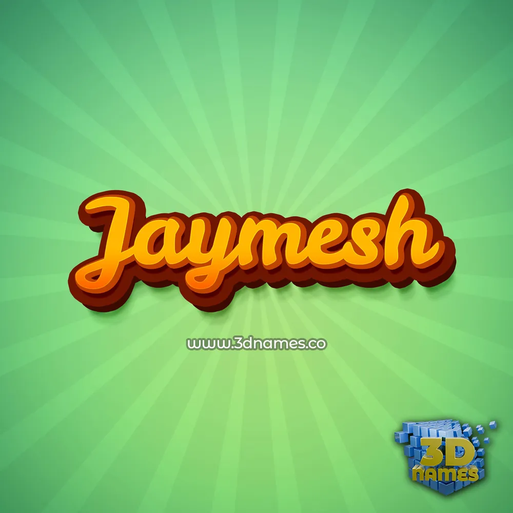 jaymesh in Green Rays style - 3D name wallpaper
