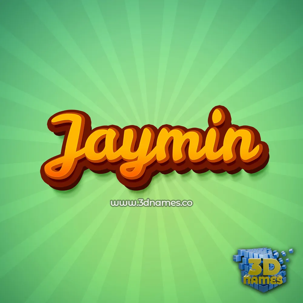 jaymin in Green Rays style - 3D name wallpaper