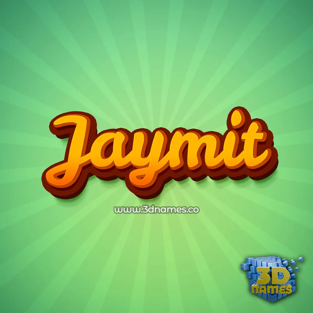 jaymit in Green Rays style - 3D name wallpaper