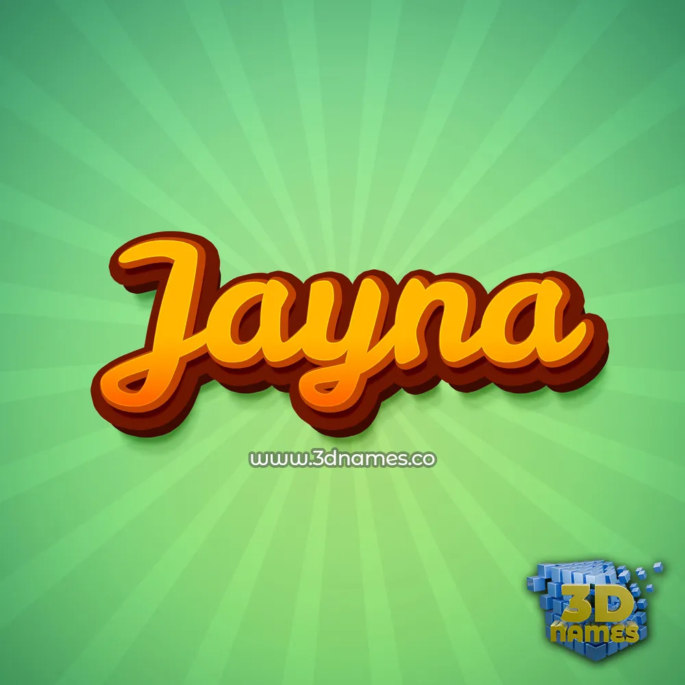 jayna in Green Rays style - 3D name wallpaper