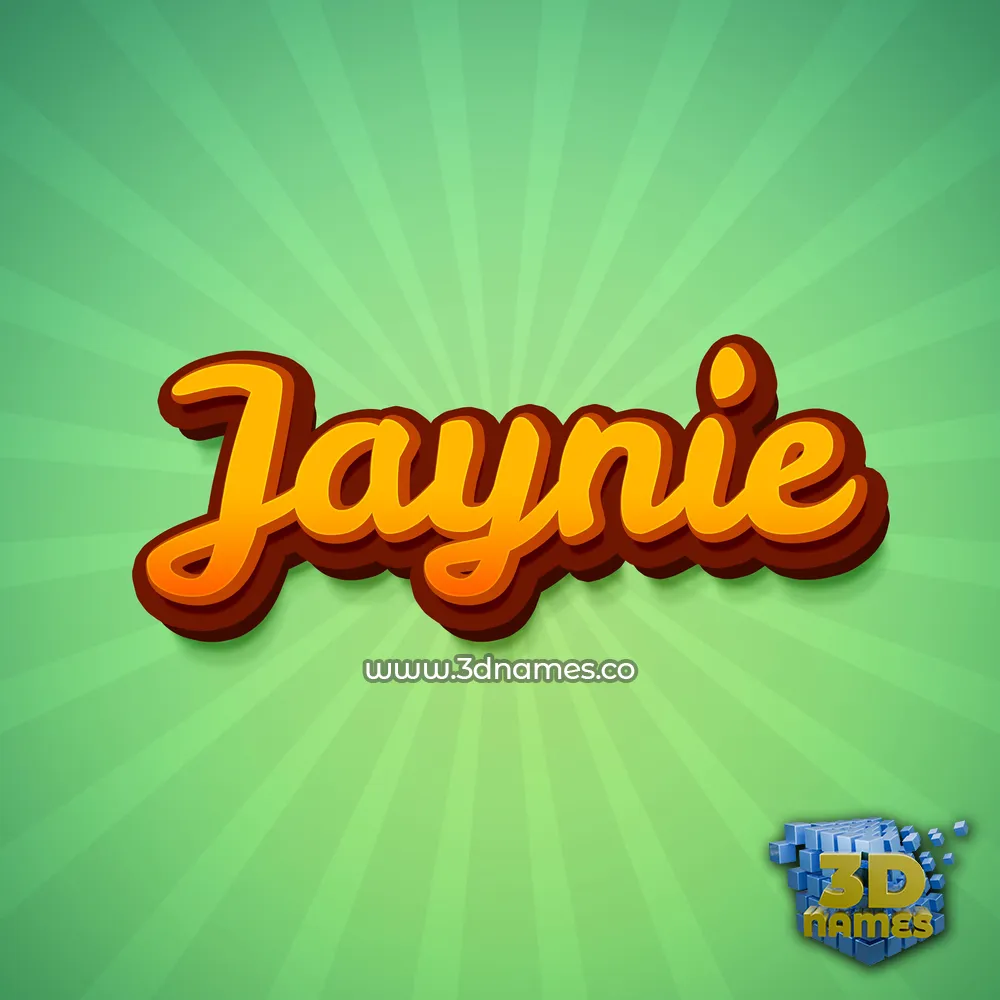 jaynie in Green Rays style - 3D name wallpaper