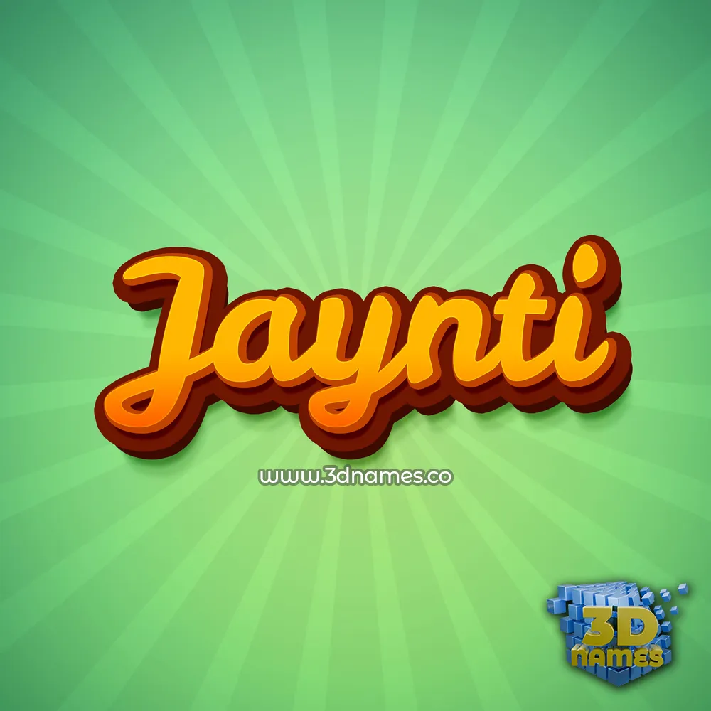 jaynti in Green Rays style - 3D name wallpaper