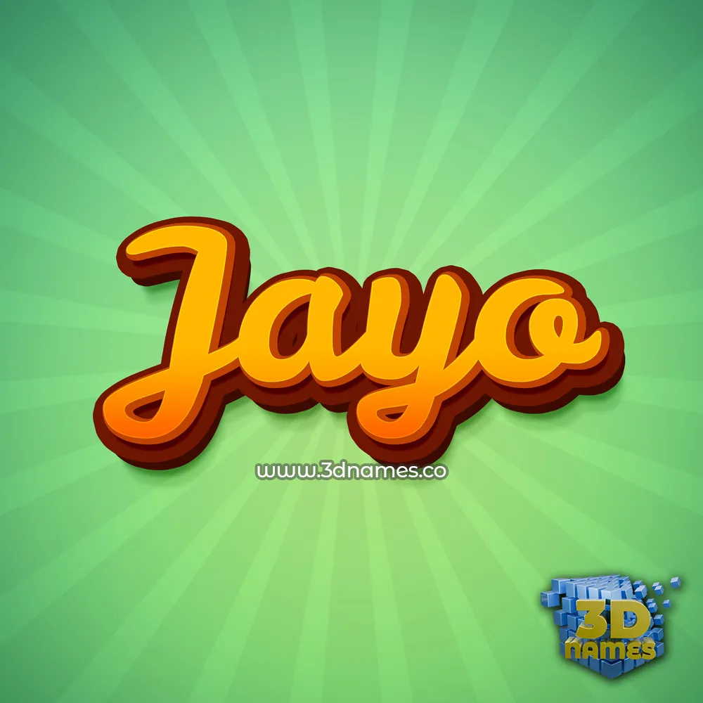jayo in Green Rays style - 3D name wallpaper