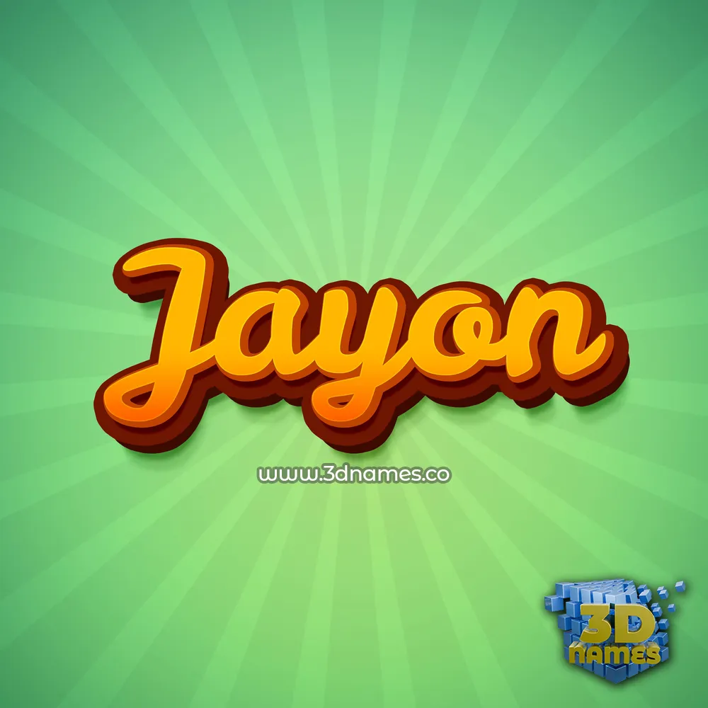 jayon in Green Rays style - 3D name wallpaper