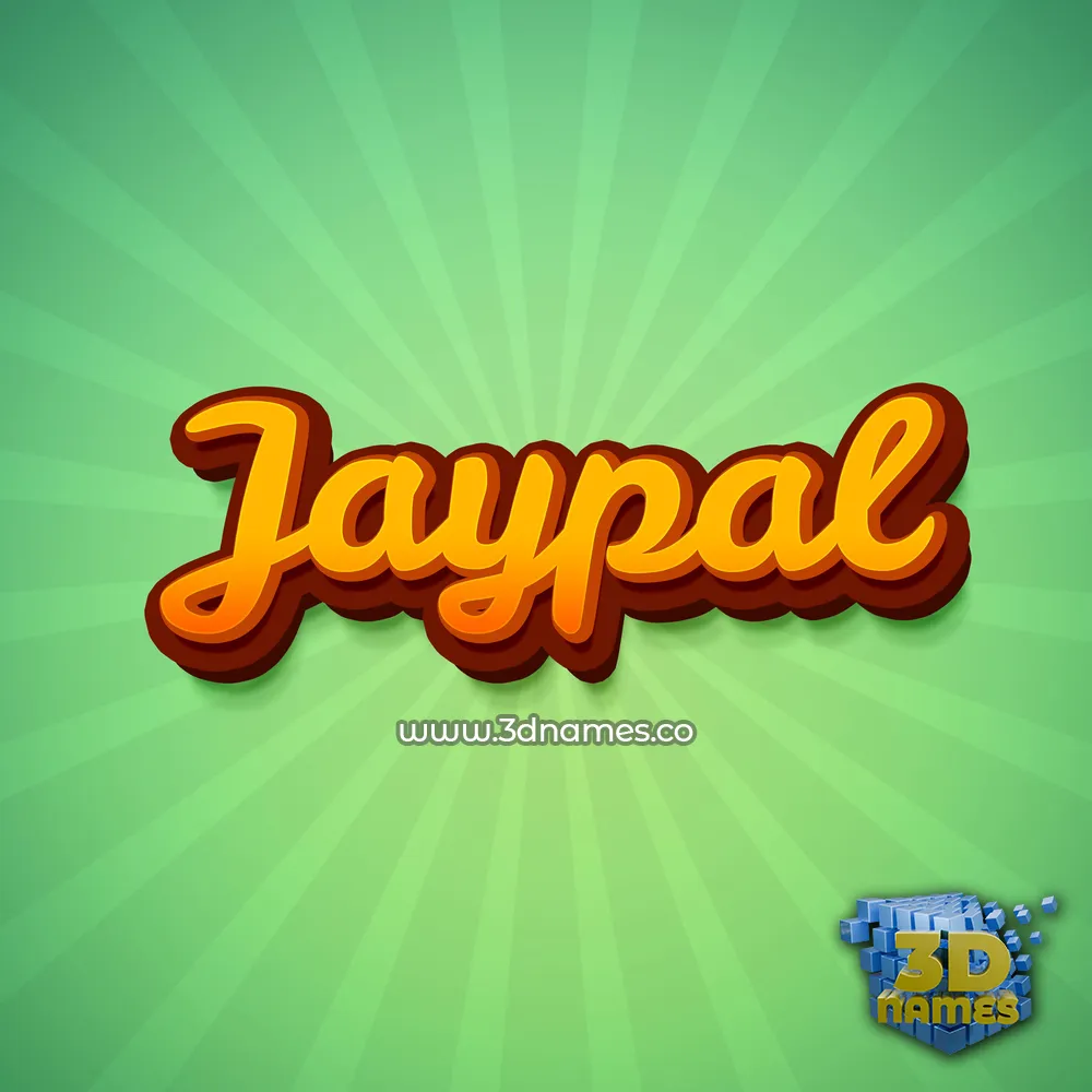 jaypal in Green Rays style - 3D name wallpaper