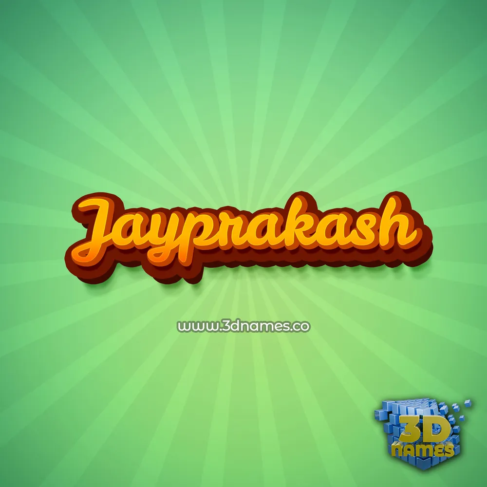 jayprakash in Green Rays style - 3D name wallpaper