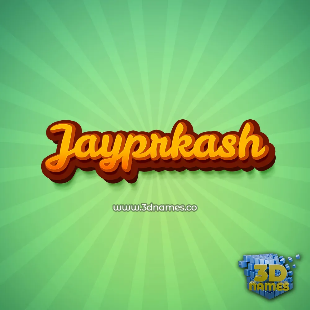 jayprkash in Green Rays style - 3D name wallpaper