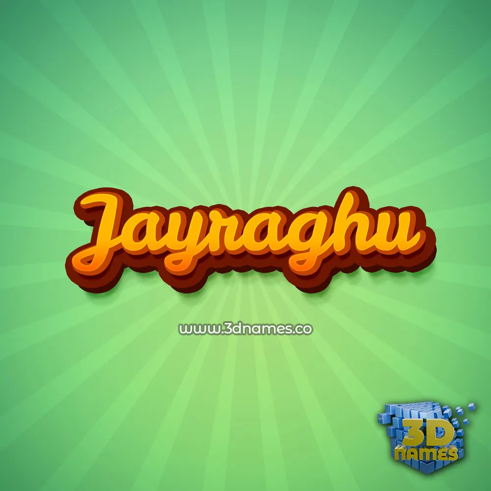 jayraghu in Green Rays style - 3D name wallpaper