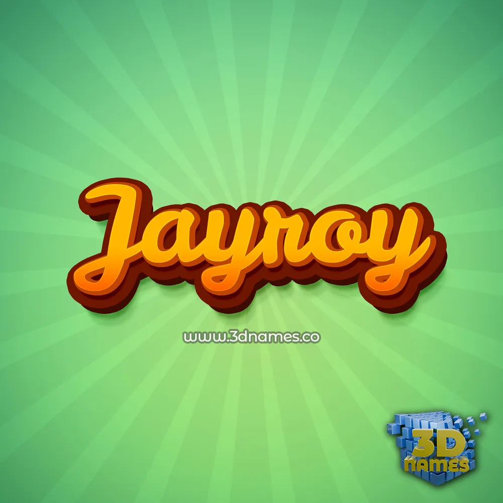 jayroy in Green Rays style - 3D name wallpaper