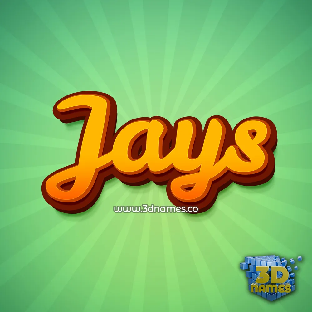 jays in Green Rays style - 3D name wallpaper