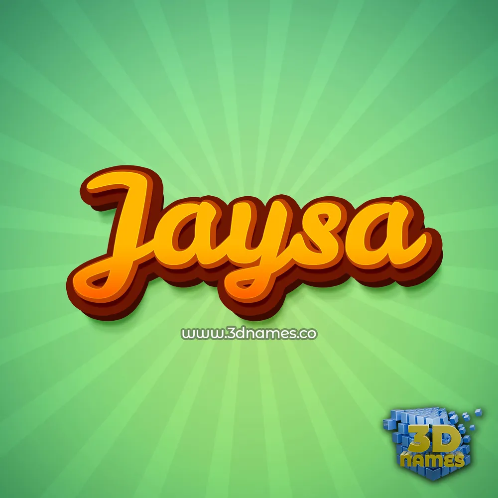 jaysa in Green Rays style - 3D name wallpaper