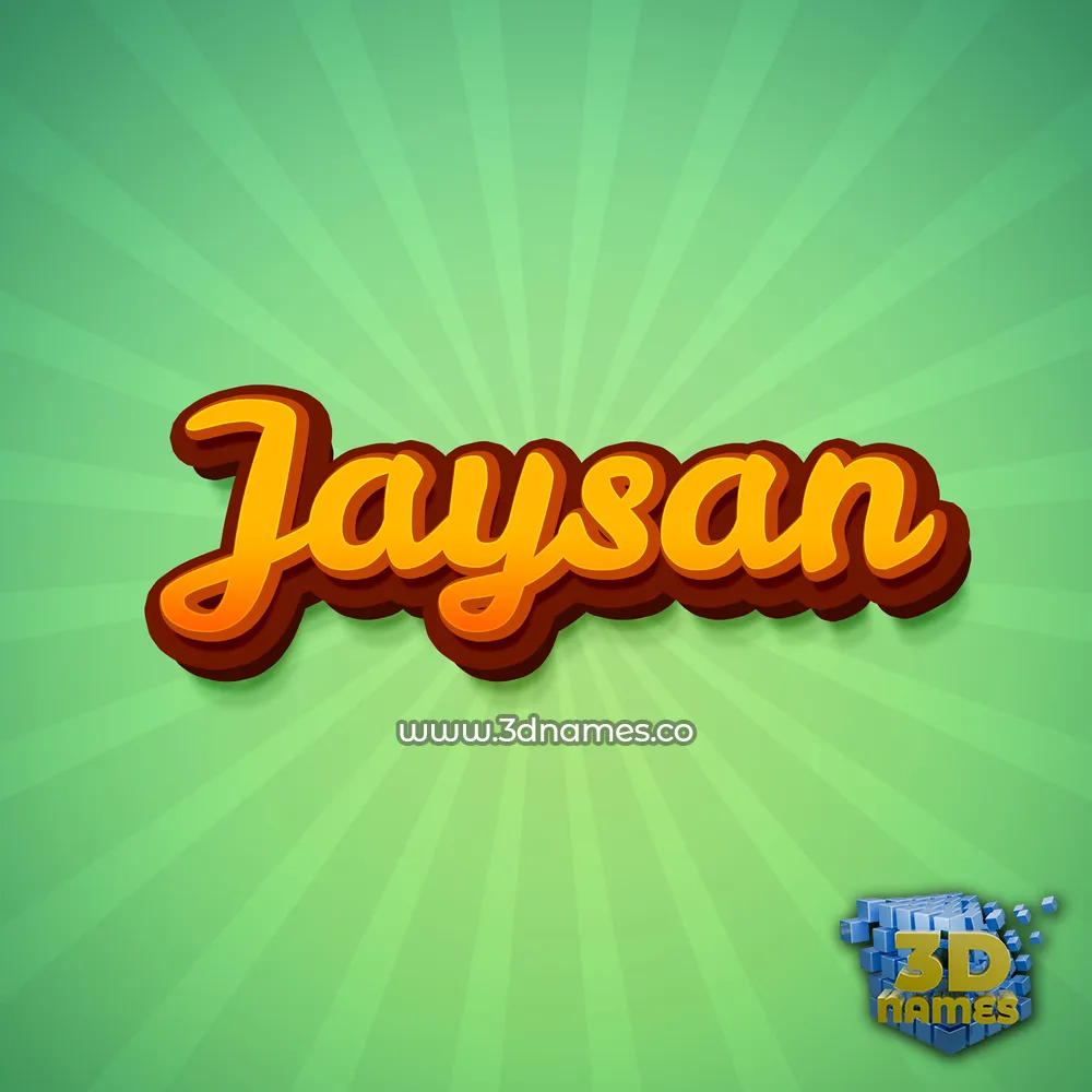 jaysan in Green Rays style - 3D name wallpaper