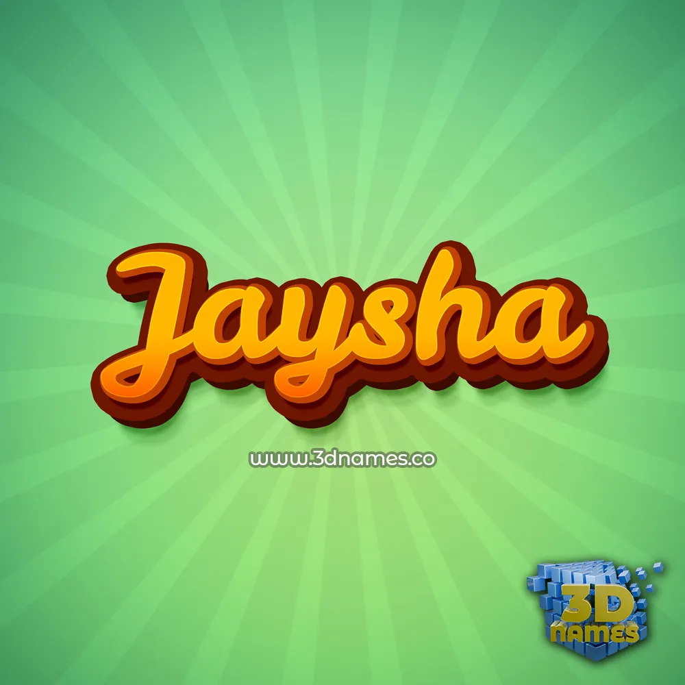 jaysha in Green Rays style - 3D name wallpaper