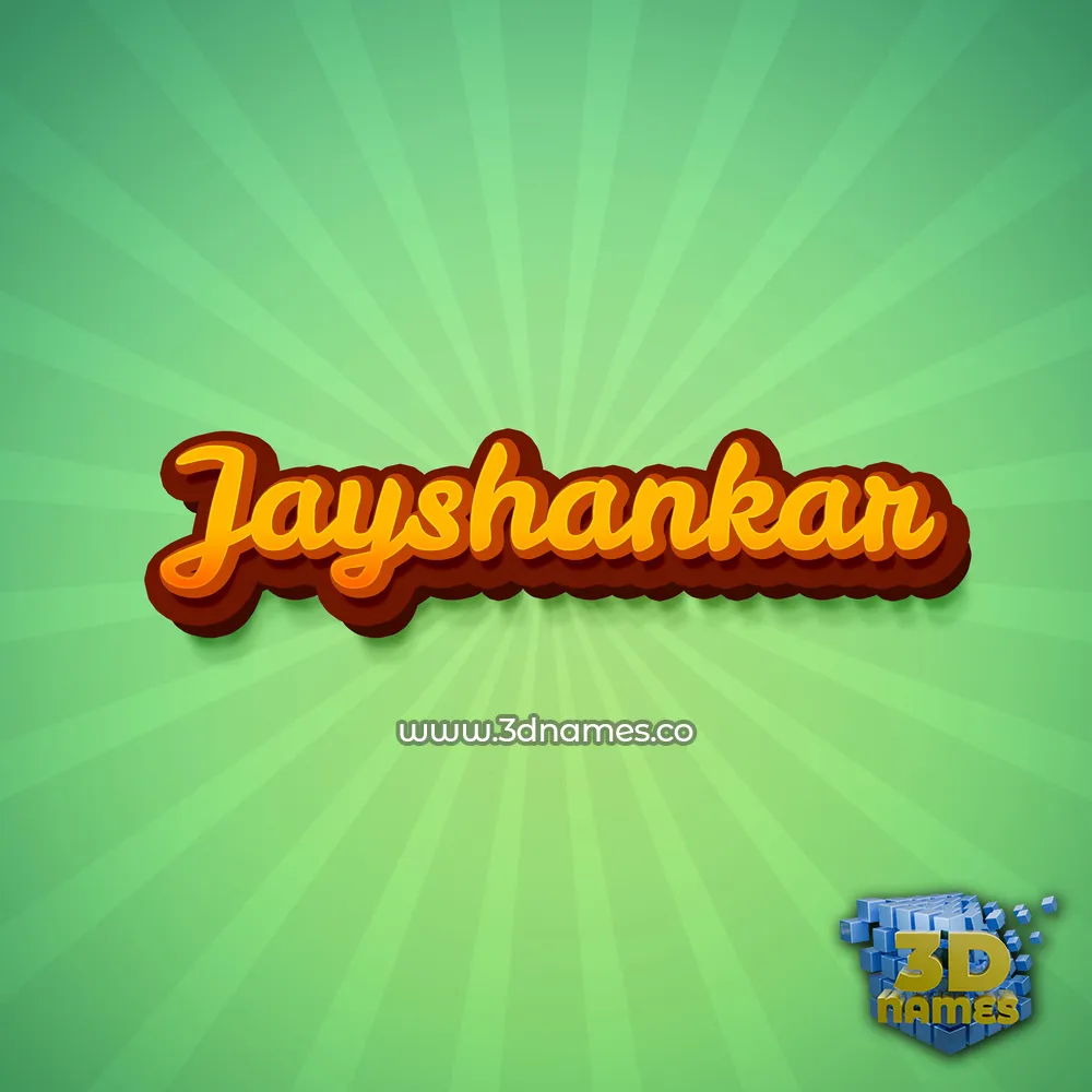 jayshankar in Green Rays style - 3D name wallpaper