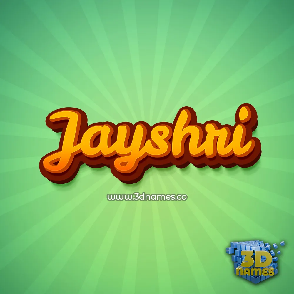 jayshri in Green Rays style - 3D name wallpaper