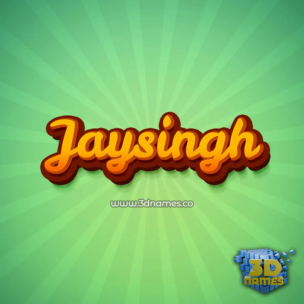 jaysingh in Green Rays style - 3D name wallpaper