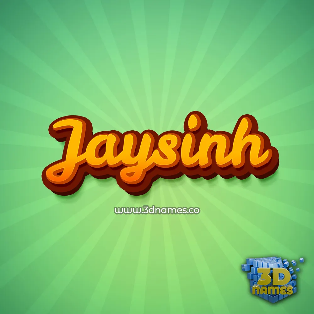 jaysinh in Green Rays style - 3D name wallpaper