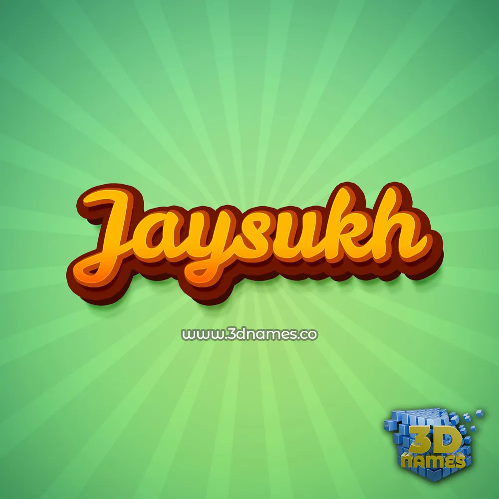 jaysukh in Green Rays style - 3D name wallpaper