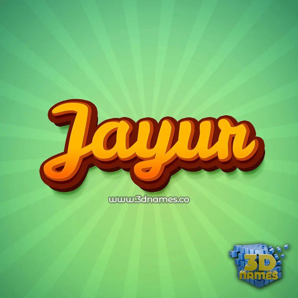 jayur in Green Rays style - 3D name wallpaper