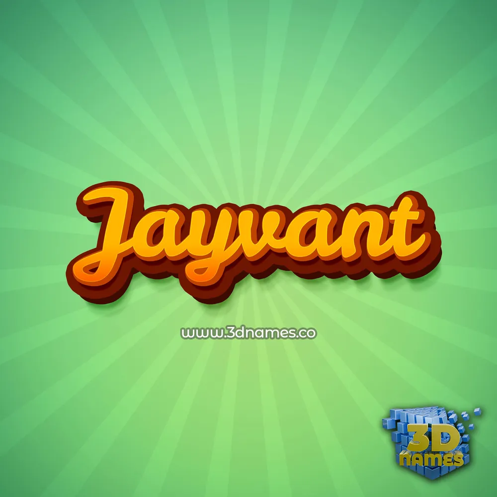 jayvant in Green Rays style - 3D name wallpaper