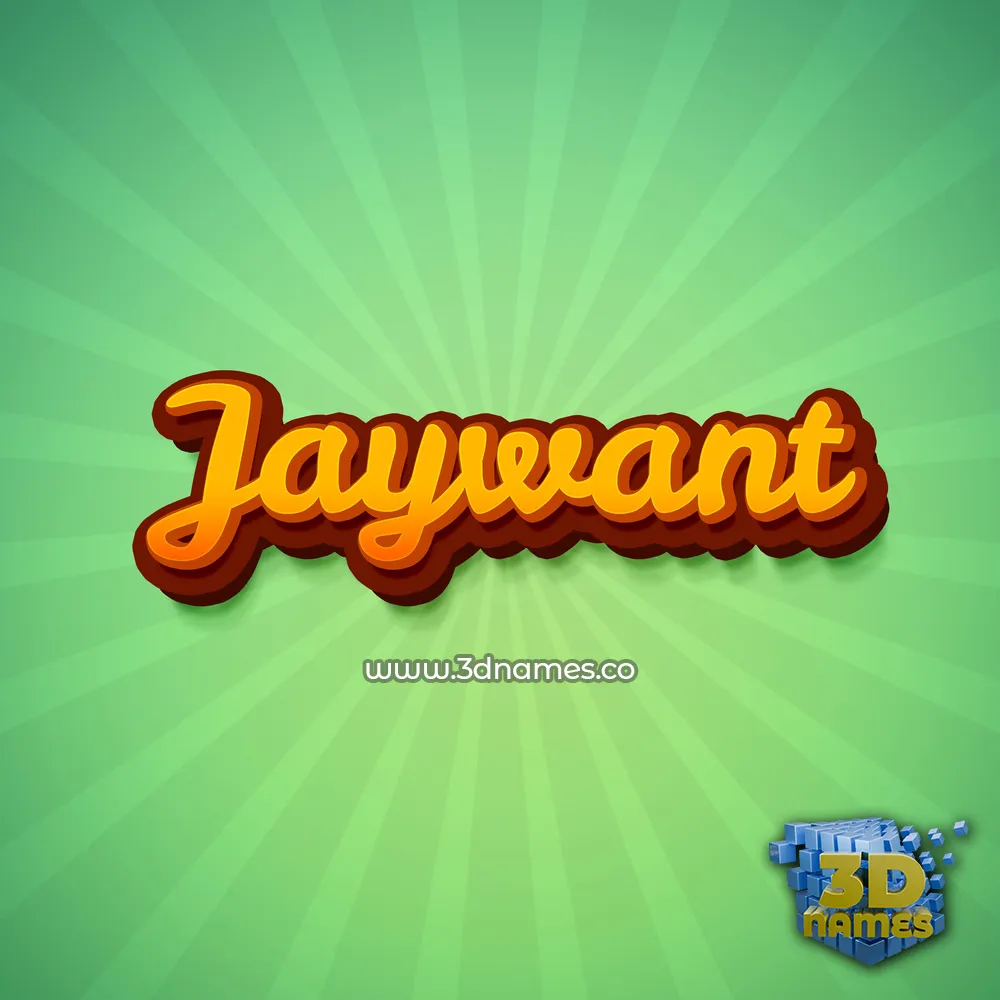 jaywant in Green Rays style - 3D name wallpaper