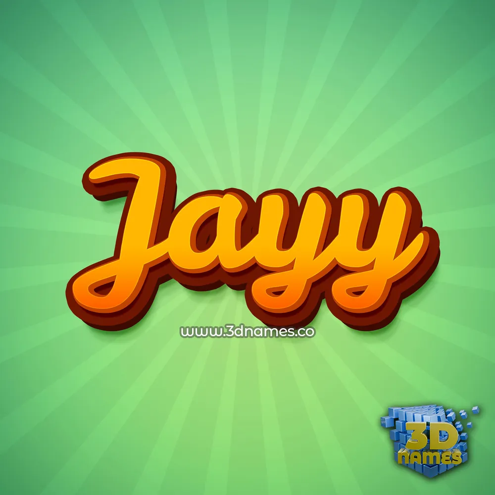 jayy in Green Rays style - 3D name wallpaper